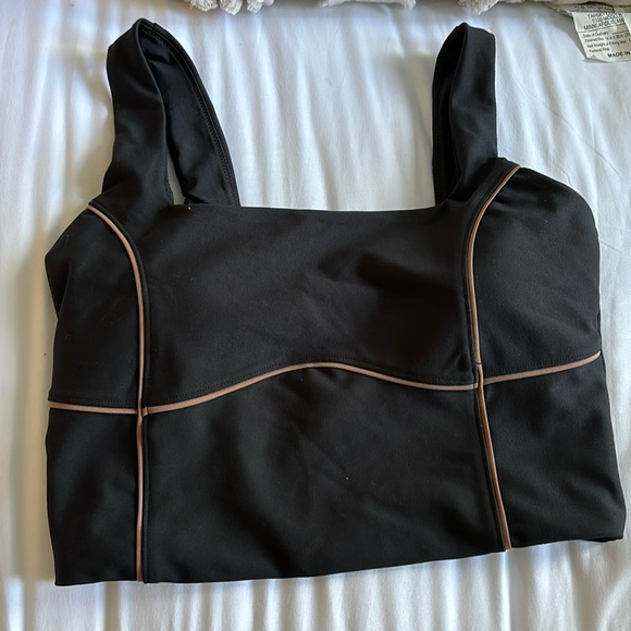 Abercrombie/YPB black and tan athletic tank - Picture 1 of 2